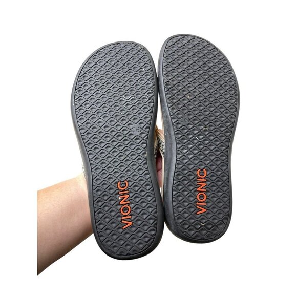 VIONIC TIDE II TVW1002 SNAKE SKIN TOE POST SANDALS US 7 - Picture 4 of 5
